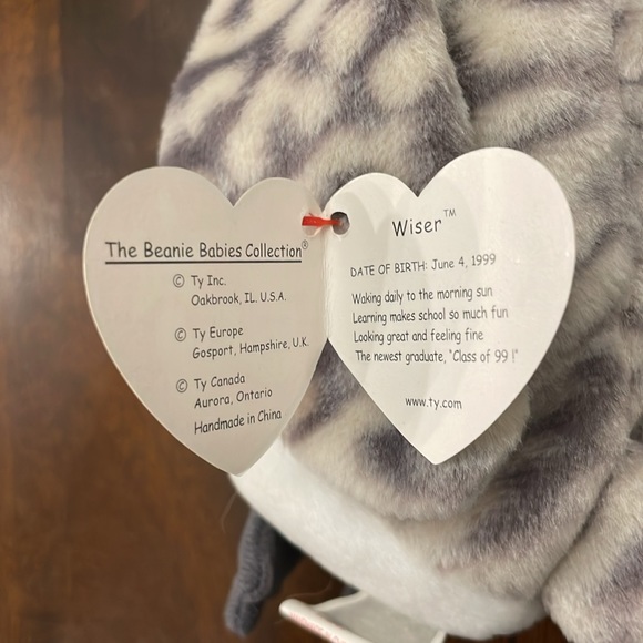 Wiser TY, beanie baby, owl, class of ‘99 - Picture 3 of 4